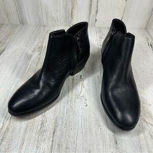 Sam Edelman Petty Black Leather Ankle Boot #479‎
